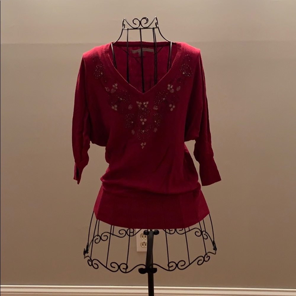 LC Lauren Conrad Beaded Sweater